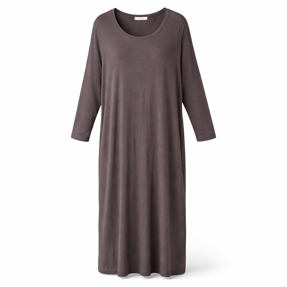 Bryn Walker Brown Jersey Knit‎ Dolman Sleeve Oversized Midi Dress Size M